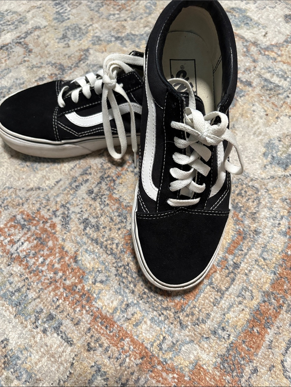 Vans Black & White Old Skool Low-Top Sneakers